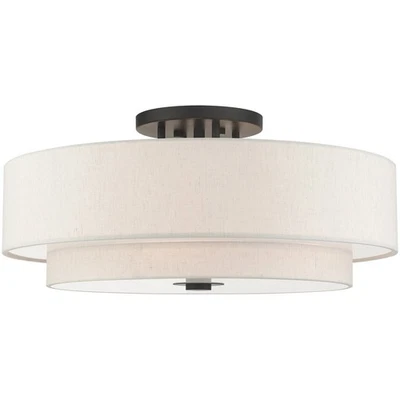 Livex Lighting 45849-92 Meridian Semi-Flush Mount English Bronze - Image 1 of 4