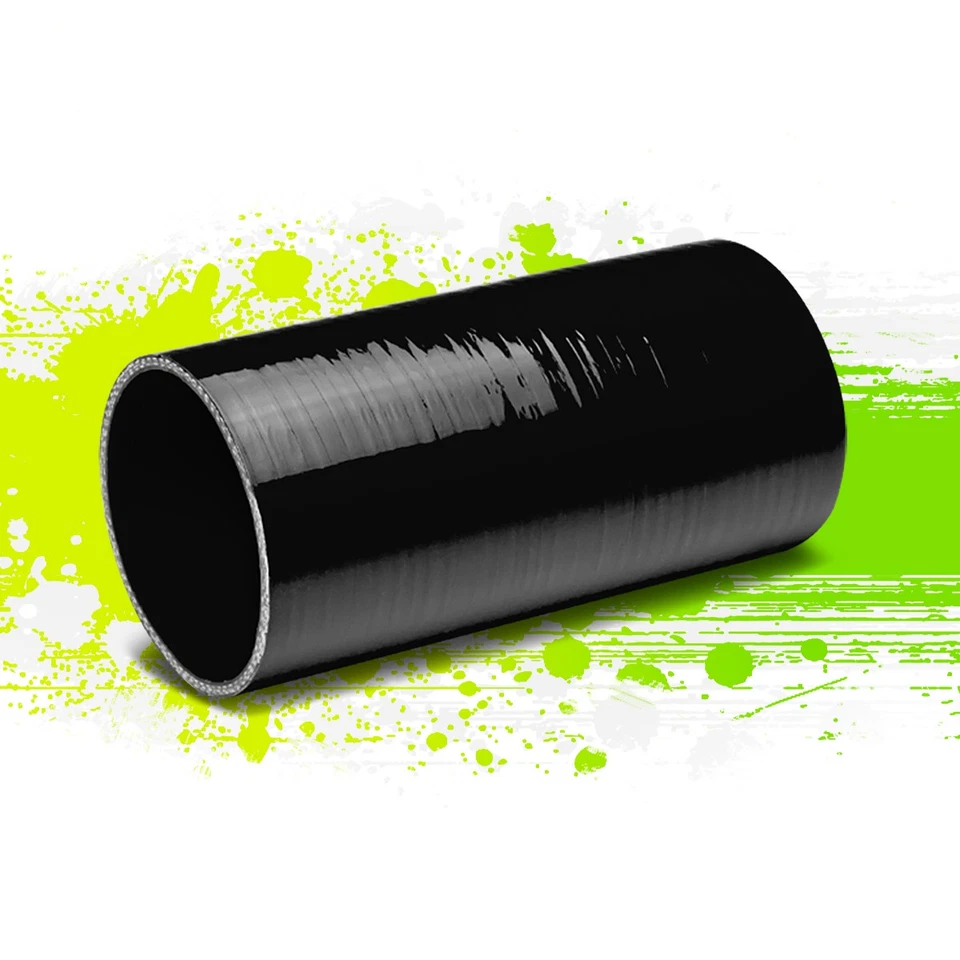 3.5" ID 8" LARGO RECTO 4 CAPAS NEGRO SILICONA MANGUERA ADMISIÓN DE AIRE/TURBO TUBO ACOPLADOR Foto 1 de 1