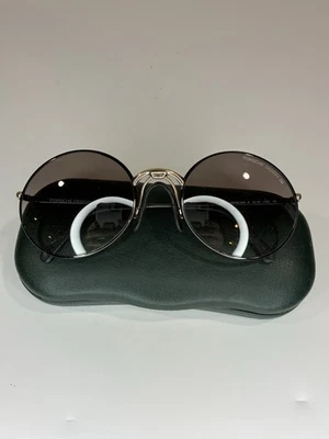 PORSCHE CARRERA 5658 1980S Black & Gold Frame Amber Lens Large 3 - Image 1 of 4