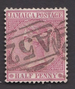 Jamaica QV 1870 ½d claret crown CCSG7 FU fine A52 cancel - Picture 1 of 2