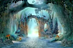 FLEECE Photo Wallpaper ARCH - (5579ah) Mystical Fantasy RPG Fairy Tale XXL Mural - Picture 1 of 1