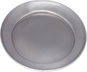 Plato de postre mediano antiguo de peltre de 8" perfecto para grabar con marca táctil en el borde - Imagen 1 de 3
