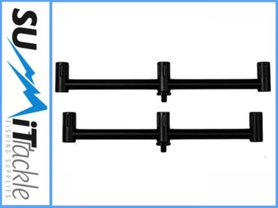 Summit Tackle 3 Rod FESTE Buzz Bars Premier Ali schwarz VORNE & HINTEN Karpfenangeln