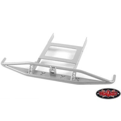 RC4WD VVV-C0647 Rough Stuff Metal Rear Bumper Silver : SCX10 II - Image 1 of 4