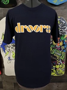 Vintage Droors T Shirt Skateboard Mid School Blue Yellow NOS New - Picture 1 of 9