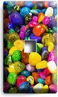 Colorful Gems Stones Marbles Light Switch Outlet Wall Plate Bathroom House Decor