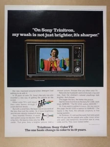 Sony KV-1220 1970 Trinitron TV color anuncio impreso vintage - Imagen 1 de 1