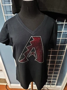 Women's Arizona Diamondbacks Rhinestone baseball V-neck World Series - Picture 1 of 1