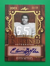 ELVIN BETHEA (HOUSTON) 2016 LEAF SPORTS HEROES GOLD ENSHRINED AUTOGRAPH /25