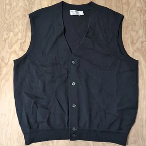 St.Croix Black Knit Sweater 100% Merino Wool Cardigan XL Men’s Vintage - Picture 1 of 5