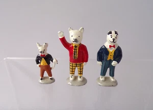 Tournament Collection Rupert Bear Bill The Badger And Mouse White Metal Figures - Picture 1 of 5