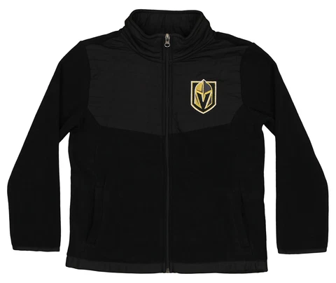 Outerstuff NHL Youth (4-18) Las Vegas Golden Knights Zip Up Fleece Jacket Cover