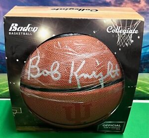 BOB KNIGHT Autographed Indiana Basketball Hoosiers Signed NCAA Ball COA Auto HOF