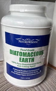 Huge Sealed New Nature's Wisdom Food Grade Diatomaceous Earth 3 Lb. Jug - Picture 1 of 5
