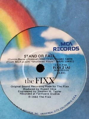 Fixx "Stand Or Fall" 1982 MCA Oz 7" 45rpm - Image 1 of 2