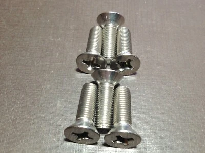 6 piezas 5/16-24 x 1" Phillips cabeza plana acero inoxidable máquina tornillos Chevy Foto 1 de 4