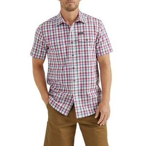 Wrangler Men's Outdoor SS Utility Shirt with Moisture Wicking Irish Taffy Medium - Picture 1 of 7