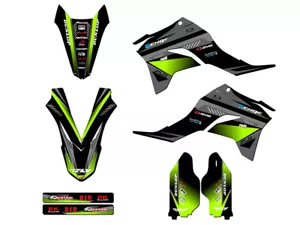 2020-2023 KLX 300 R SURGE Black Senge Graphics Kit Compatible with Kawasaki - Bild 1 von 10