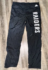 Vintage Oakland Raiders Track Pants Mens Large Black Apex One NFL Sweatpants - Picture 1 of 6