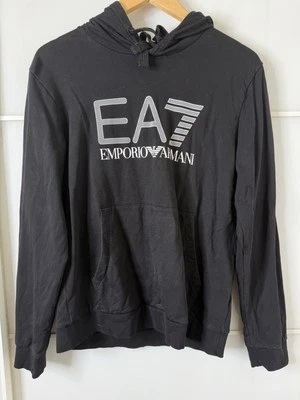 Sudadera con capucha negra EA7 Emporio Armani para hombre/talla: grande Foto 1 de 4