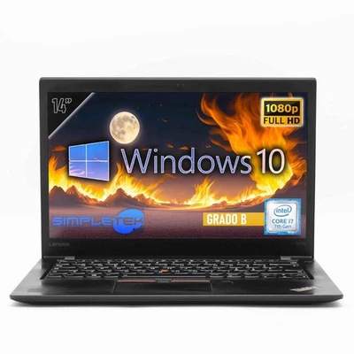 Lenovo T470s Core I7 14" Fhd Windows 10 24gb 2tb Notebook Laptop  Ricondizionato - Immagine 1 di 4