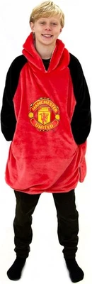Manchester United Man U Official Hugzee Hooded Fleece Sherpa Lined 7-12Y Medium