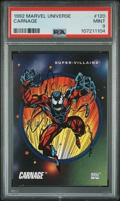 1992 MARVEL UNIVERSE #120 CARNAGE PSA Graded - Image 1 of 2