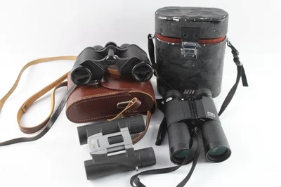 Vintage Binoculars Inc Jenoptem 8x30W, Nikon 12x36, Etc. Working x 3 - Image 1 of 4