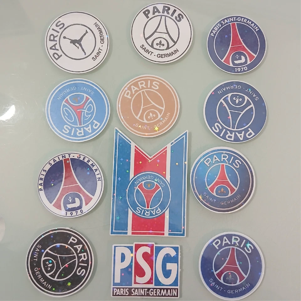 Collection de 12 Stickers PSG Brillance Étoilée 5 à 7 cm - Photo 1/4