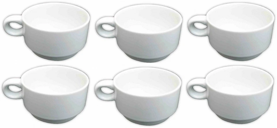 Table top set 6 tazza cappuccino impilabile cl 22 in porcellana - Immagine 1 di 1
