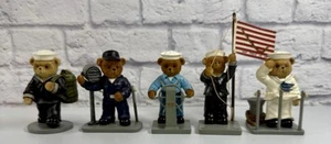 The Hamilton Collection Lot Of 5 Teddies In The Navy 4” Figurine Bear Military - Imagen 1 de 4