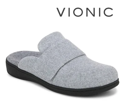 Zapatillas de mula VIONIC Gemma II para mujer - franela gris claro medio Foto 1 de 4