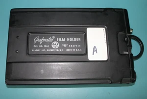 "A" Graflex 1268 Grafmatic "45" 4x5 six-sheet film HOLDER + septums AS-IS - Picture 1 of 4