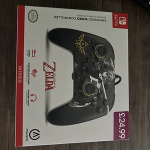 POWERA NINTENDO SWITCH BATTLE READY LINK ZELDA ENCHANCED WIRED CONTROLLER NEW !! - Picture 1 of 2