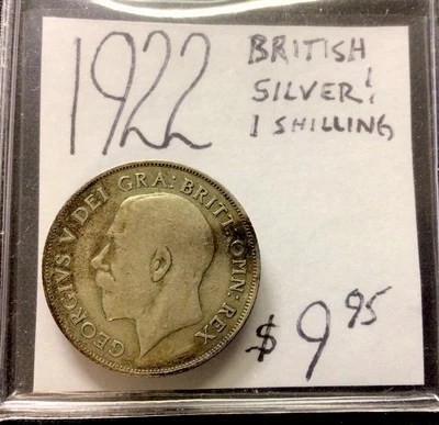 1922 British Silver! 1 Shilling! ENN Coins - Image 1 of 3