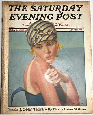SATURDAY EVENING POST - July 1929 - STANLAWS Cover CLARENCE DARROW  Art Deco Ads - Image 1 of 4