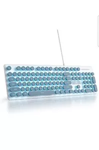 Keyboard Surmen V300 Blue, Blue Light Retro Version Wired Gaming/PC-Lights Up - Picture 1 of 8