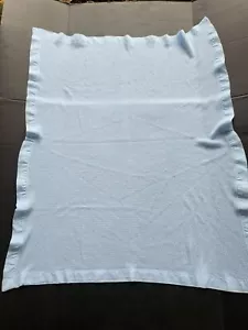 Baby Boy Blue Waffle Thermal Weave Trim Blanket Acrylic 36x50 - Picture 1 of 7