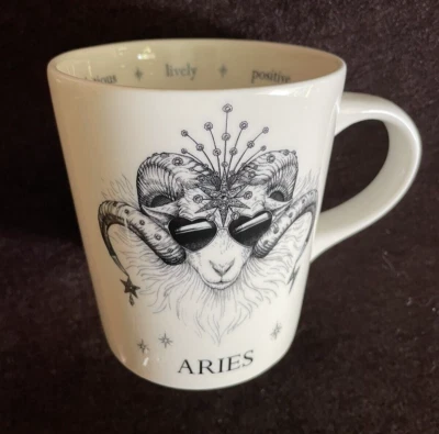 Williams Sonoma Rory Dobner Zodiac Porcelain Mug Aries White 4.5” - Image 1 of 4
