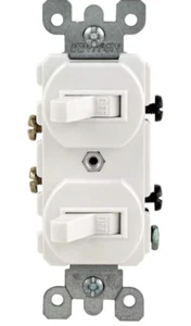 ⚡️Leviton 5224 White Duplex Style Single-Pole Combination Switch - Picture 1 of 1