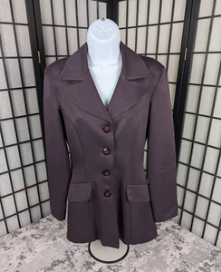 VTG La Belle Women's Long Purple Blazer Chest 36" Length 28.5" Made in USA EUC - Picture 1 of 18