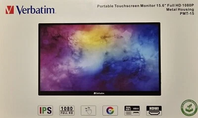 Verbatim 15,6" Tragbarer Monitor 16:9 Full HD 1080p Touch LCD USB-C IPS Panel - Bild 1 von 4