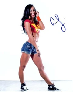 A.J. Foto firmada de LEE AJ MENDEZ 8x10 de la WWE con holograma certificado de autenticidad - Imagen 1 de 2