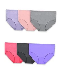 Women's Underwear 11 Plus Size Brief Plus Size Brief - Comfort Cotton - 6 Pack - Picture 1 of 8