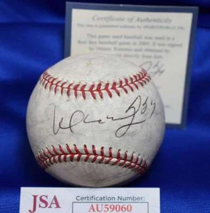 Manny Ramirez JSA COA Autograph Major League Signed Baseball Game Used - Picture 1 of 2