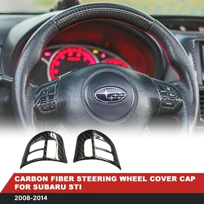 Steering Wheel Trim Control Button Cover for Subaru IMPREZA WRX STI 2008-2014 CF — 第 1/4 张图片