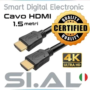 Cavo Hdmi 1,5 metri 4K 2160p HDR ARC CEC CABLE 3D HDCP High speed - Foto 1 di 1