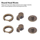 50 Sets Pull Ring Rivet 0.51x0.47in Rivets For Case Bag DIY Spares (Bronze) Eob