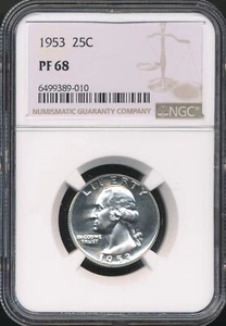 1953 Proof Washington Quarter NGC PF 68 *Pristine Surfaces!* - Picture 1 of 2