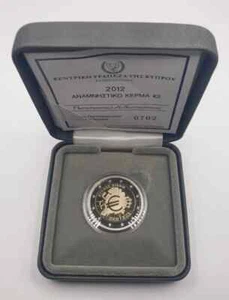 CYPRUS 2012 2 EURO PROOF 10 YEARS OF EURO IN ORIGINAL CASE WITH COA - Picture 1 of 2